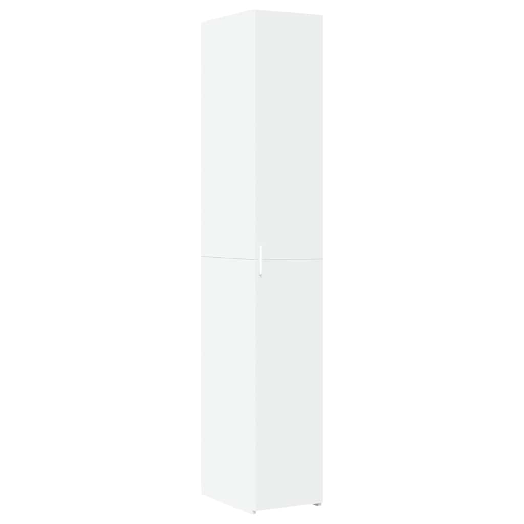 Slim Storage Cabinet White 30x42,5x225 cm Engineered Wood