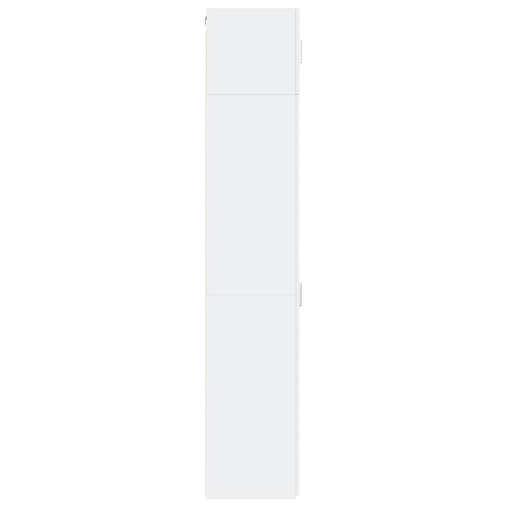 Slim Storage Cabinet White 30x42.5x225 cm Engineered Wood