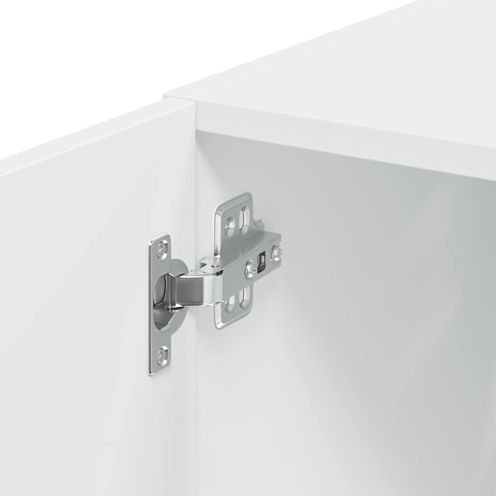 Slim Storage Cabinet White 30x42,5x225 cm Engineered Wood