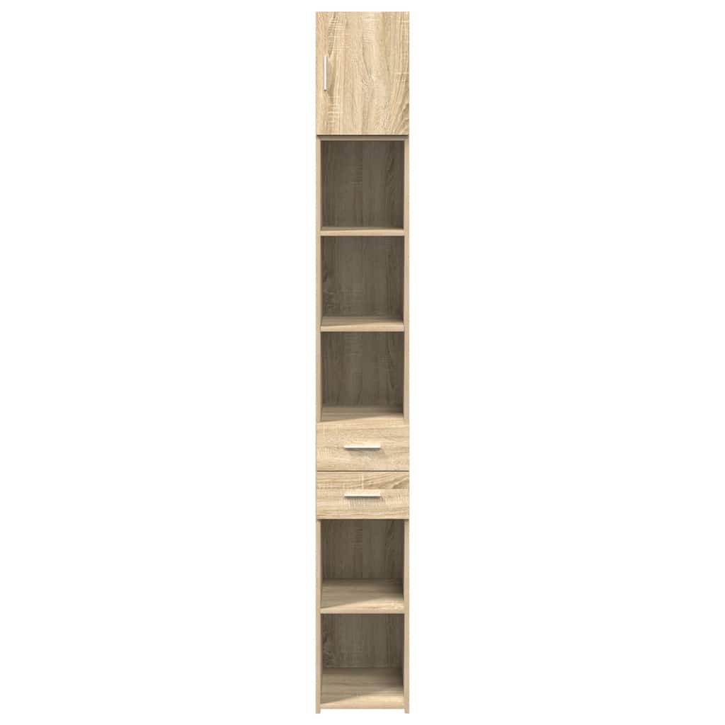 Slim Storage Cabinet Sonoma Oak 30x42,5x225 cm Engineered Wood