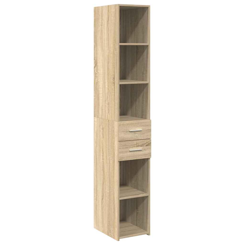 Slim Storage Cabinet Sonoma Oak 30x42,5x225 cm Engineered Wood