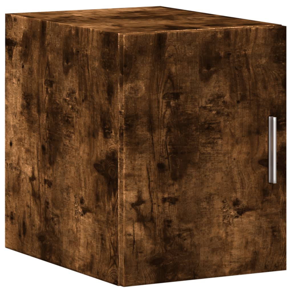 Slim Storage Cabinet Smoked Oak 30x42,5x225 cm Engineered Wood