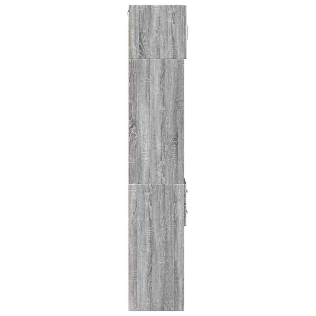 Slim Storage Cabinet Grey Sonoma 30x42,5x225 cm Engineered Wood