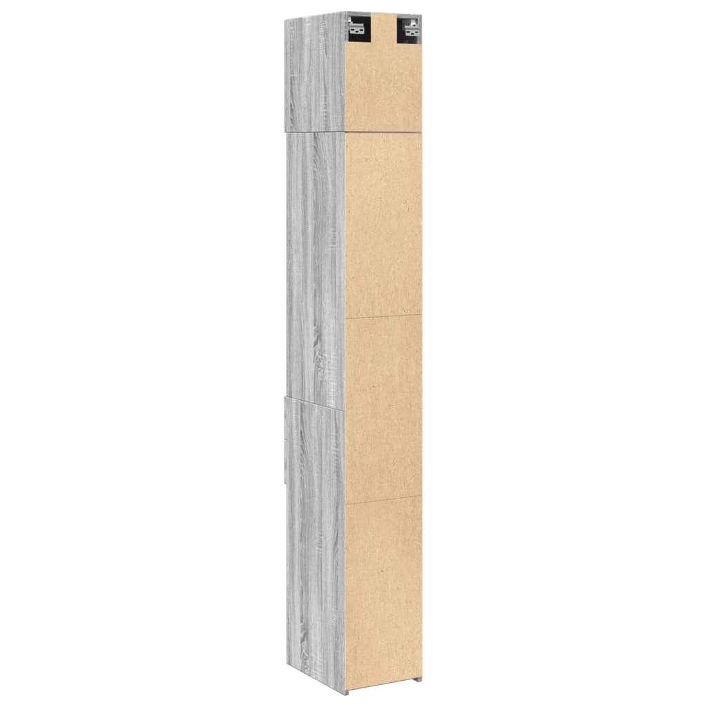 Slim Storage Cabinet Grey Sonoma 30x42,5x225 cm Engineered Wood