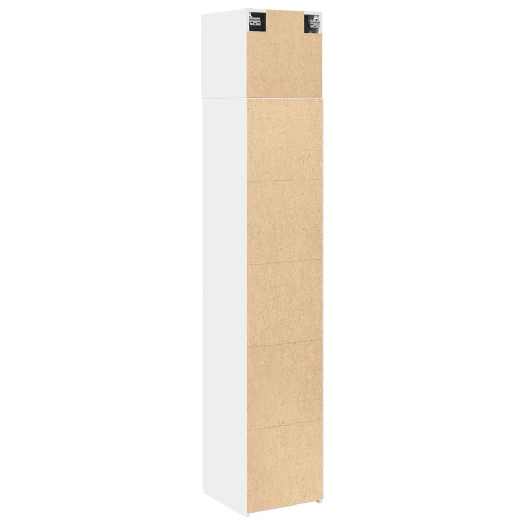 Slim Storage Cabinet White 40x42,5x225 cm Engineered Wood