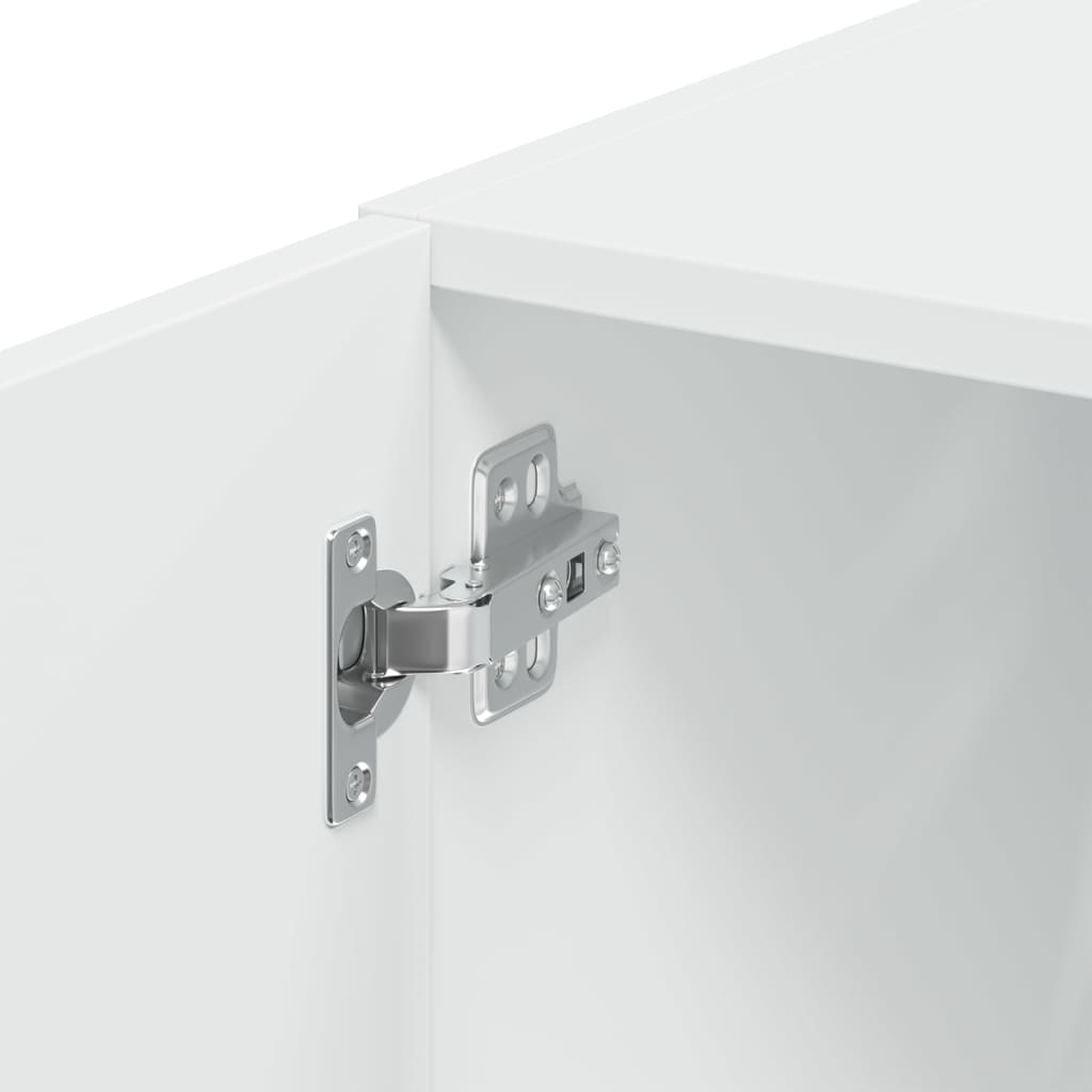 Slim Storage Cabinet White 40x42,5x225 cm Engineered Wood