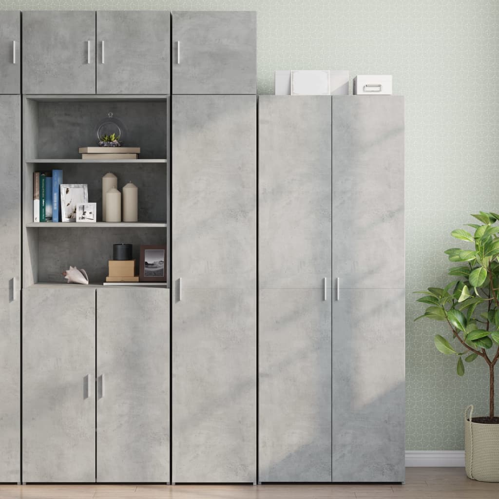 Slim Storage Cabinet Concrete Grey 40x42.5x225 cm