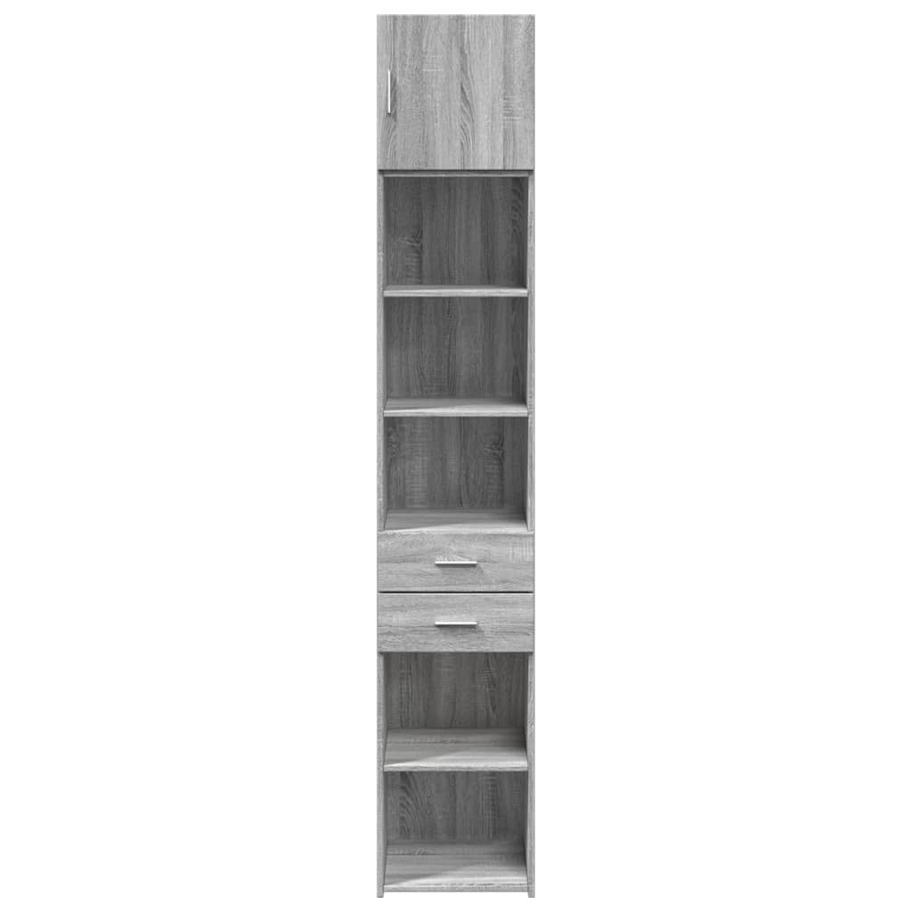 Slim Storage Cabinet Grey Sonoma 40x42,5x225 cm Engineered Wood