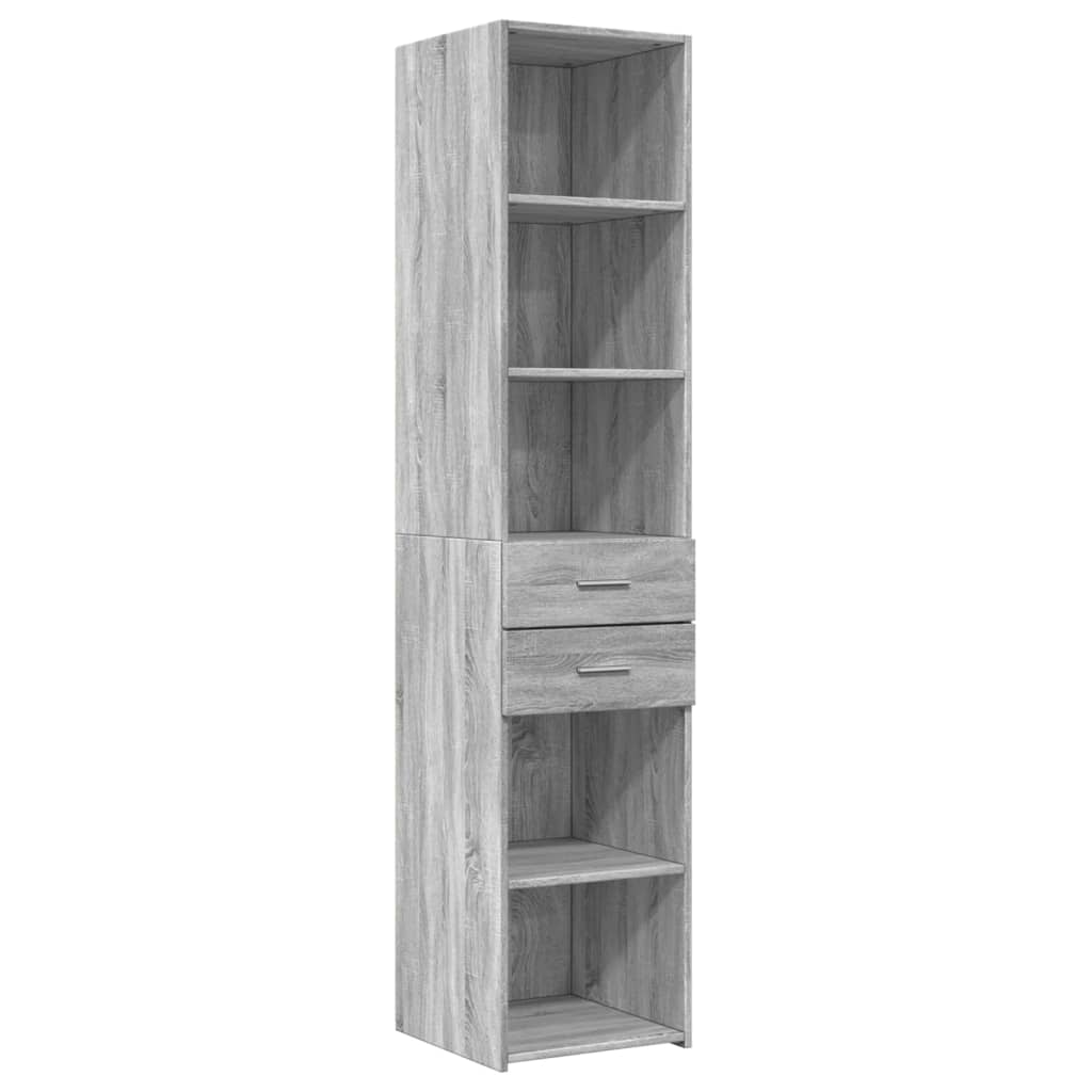 Slim Storage Cabinet Grey Sonoma 40x42,5x225 cm Engineered Wood