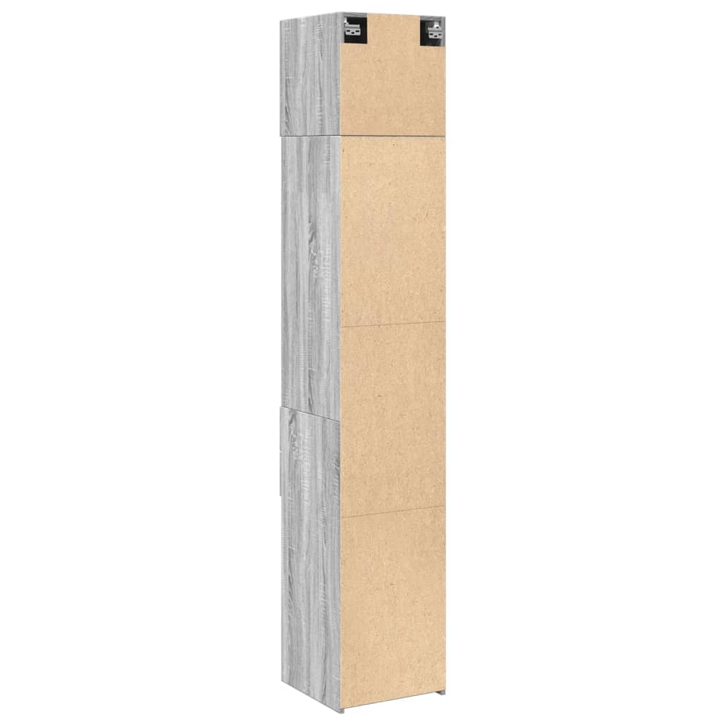 Slim Storage Cabinet Grey Sonoma 40x42,5x225 cm Engineered Wood