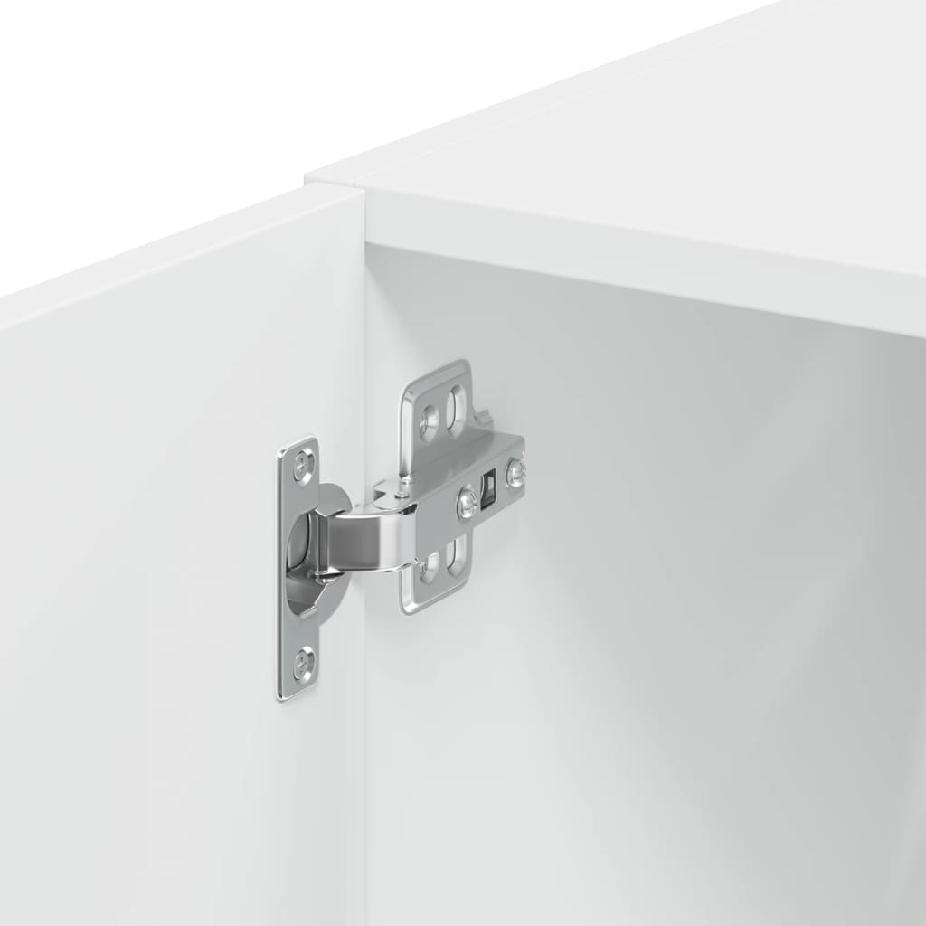 Slim Storage Cabinet White 45x42,5x225 cm Engineered Wood