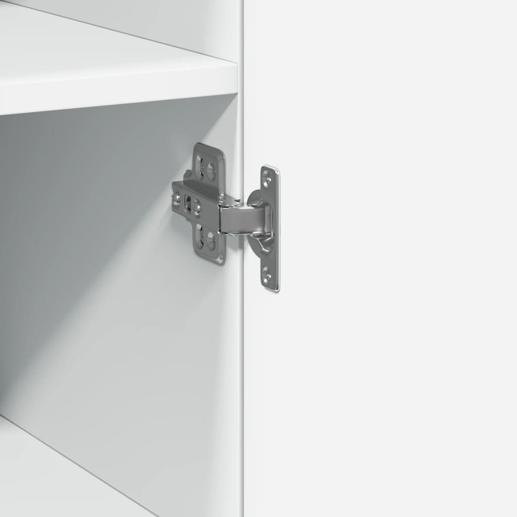 Slim Storage Cabinet White 45x42,5x225 cm Engineered Wood