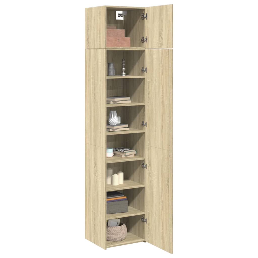 Slim Storage Cabinet Sonoma Oak 45x42,5x225 cm Engineered Wood