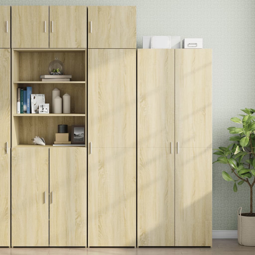 Slim Storage Cabinet Sonoma Oak 45x42,5x225 cm Engineered Wood
