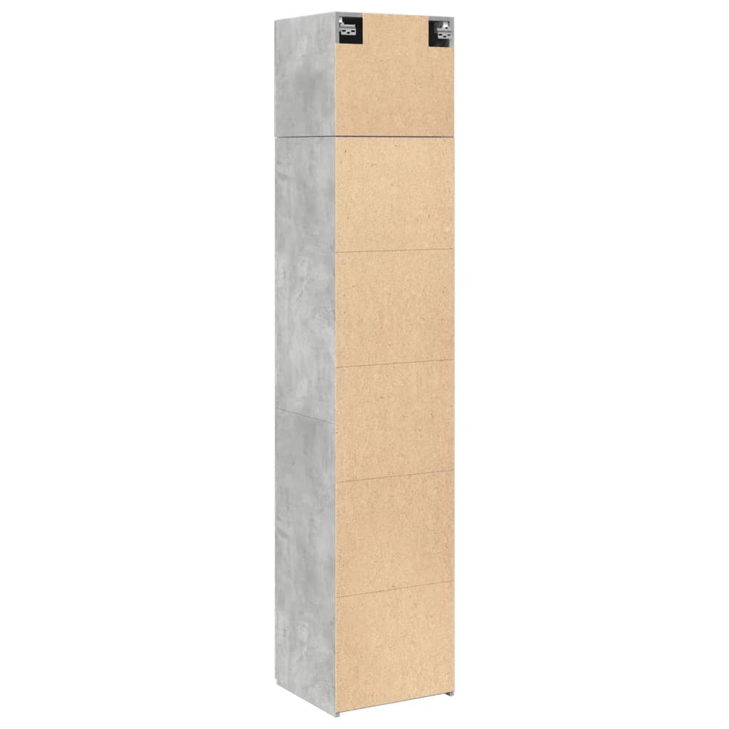 Slim Storage Cabinet Concrete Grey 45x42.5x225 cm