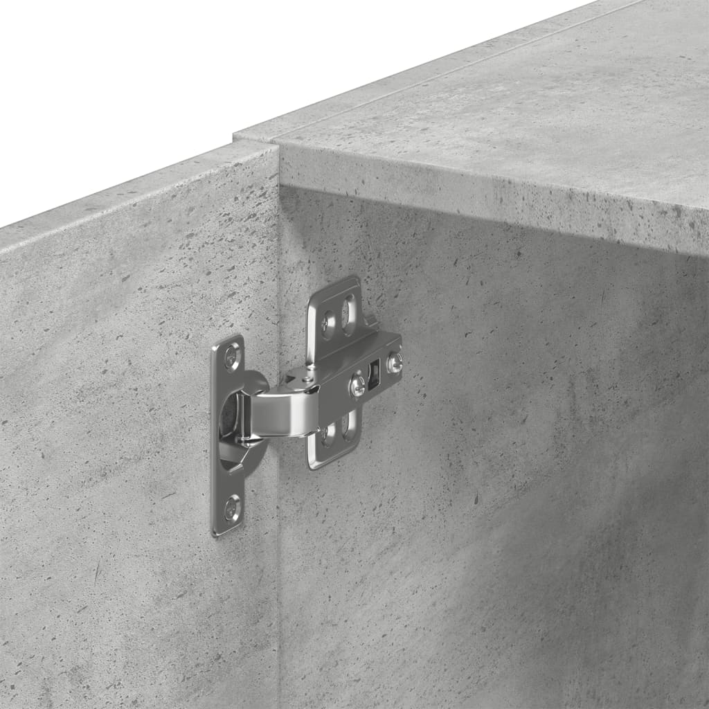 Slim Storage Cabinet Concrete Grey 45x42.5x225 cm