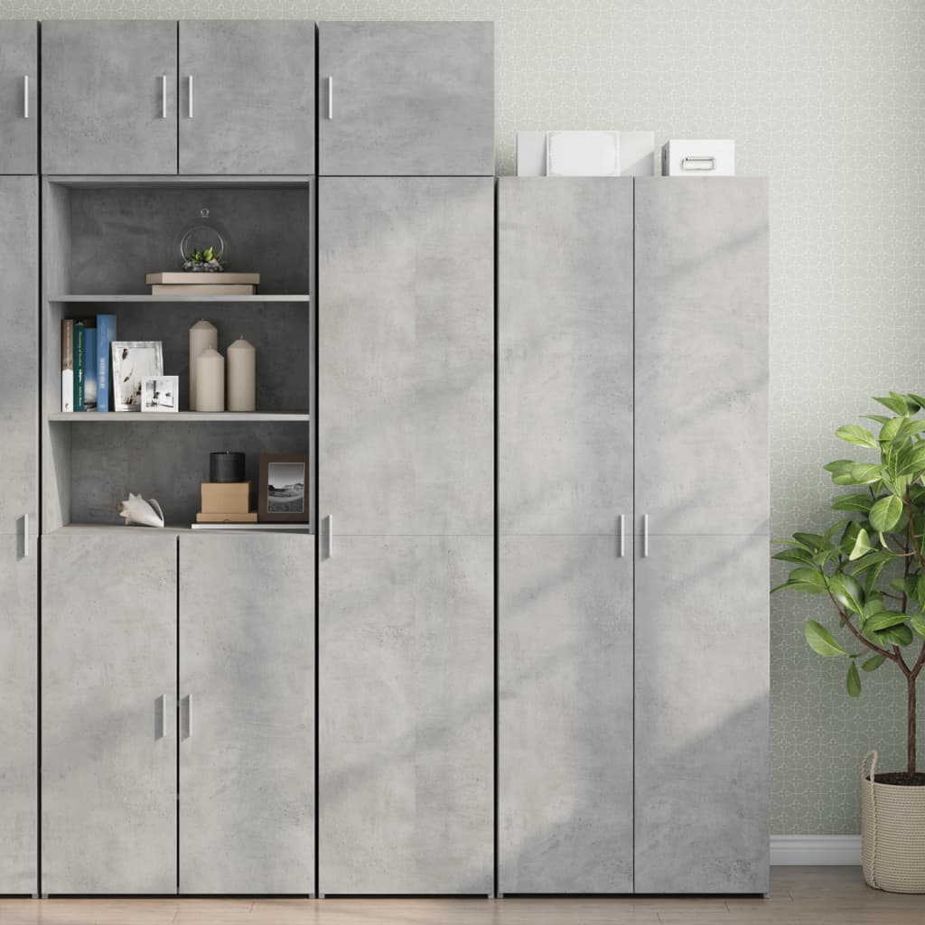 Slim Storage Cabinet Concrete Grey 45x42.5x225 cm