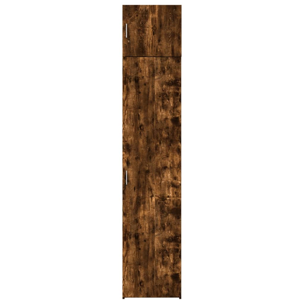Slim Storage Cabinet Smoked Oak 45x42,5x225 cm Engineered Wood