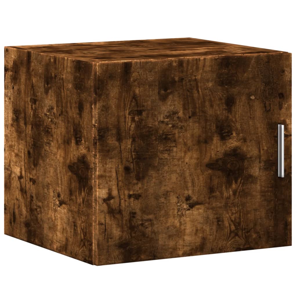 Slim Storage Cabinet Smoked Oak 45x42,5x225 cm Engineered Wood