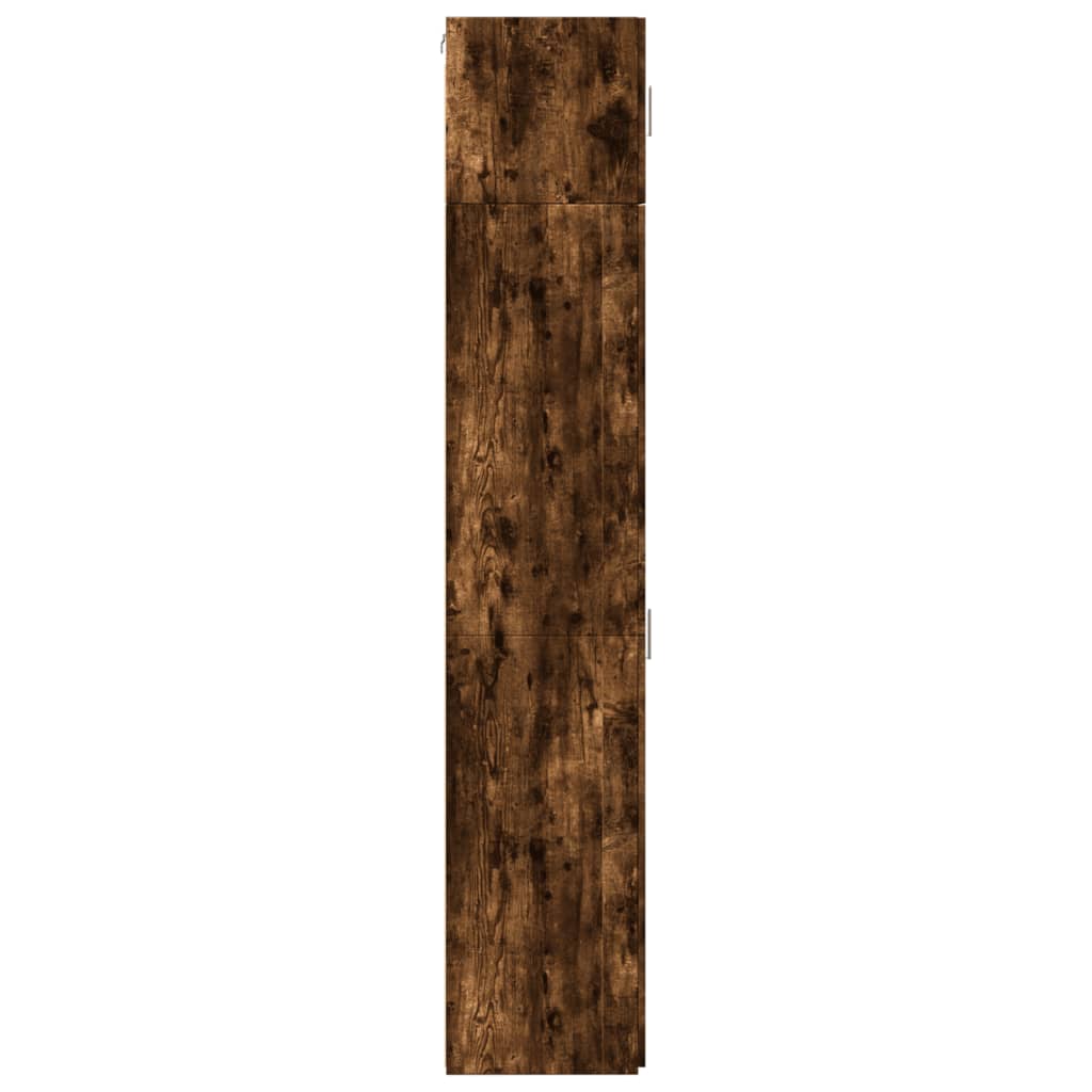 Slim Storage Cabinet Smoked Oak 45x42,5x225 cm Engineered Wood