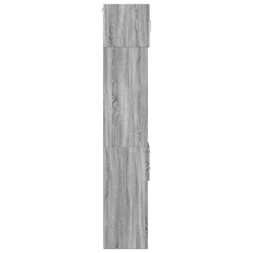 vidaXL Slim Storage Cabinet Grey Sonoma 45x42.5x225 cm Engineered Wood