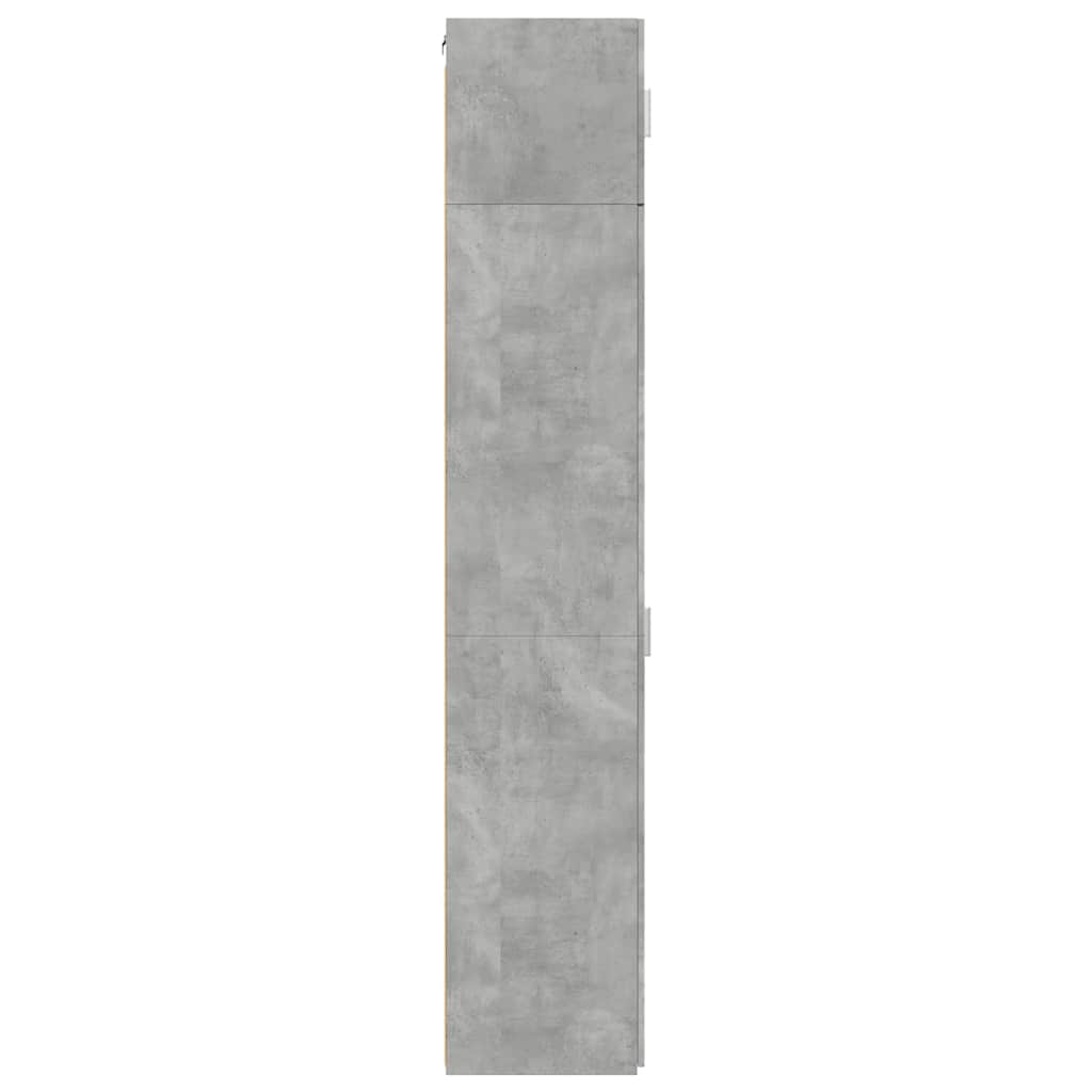 Slim Storage Cabinet Concrete Grey 50x42,5x225 cm Engineered Wood