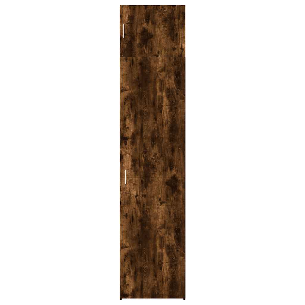 Slim Storage Cabinet Smoked Oak 50x42,5x225 cm Engineered Wood