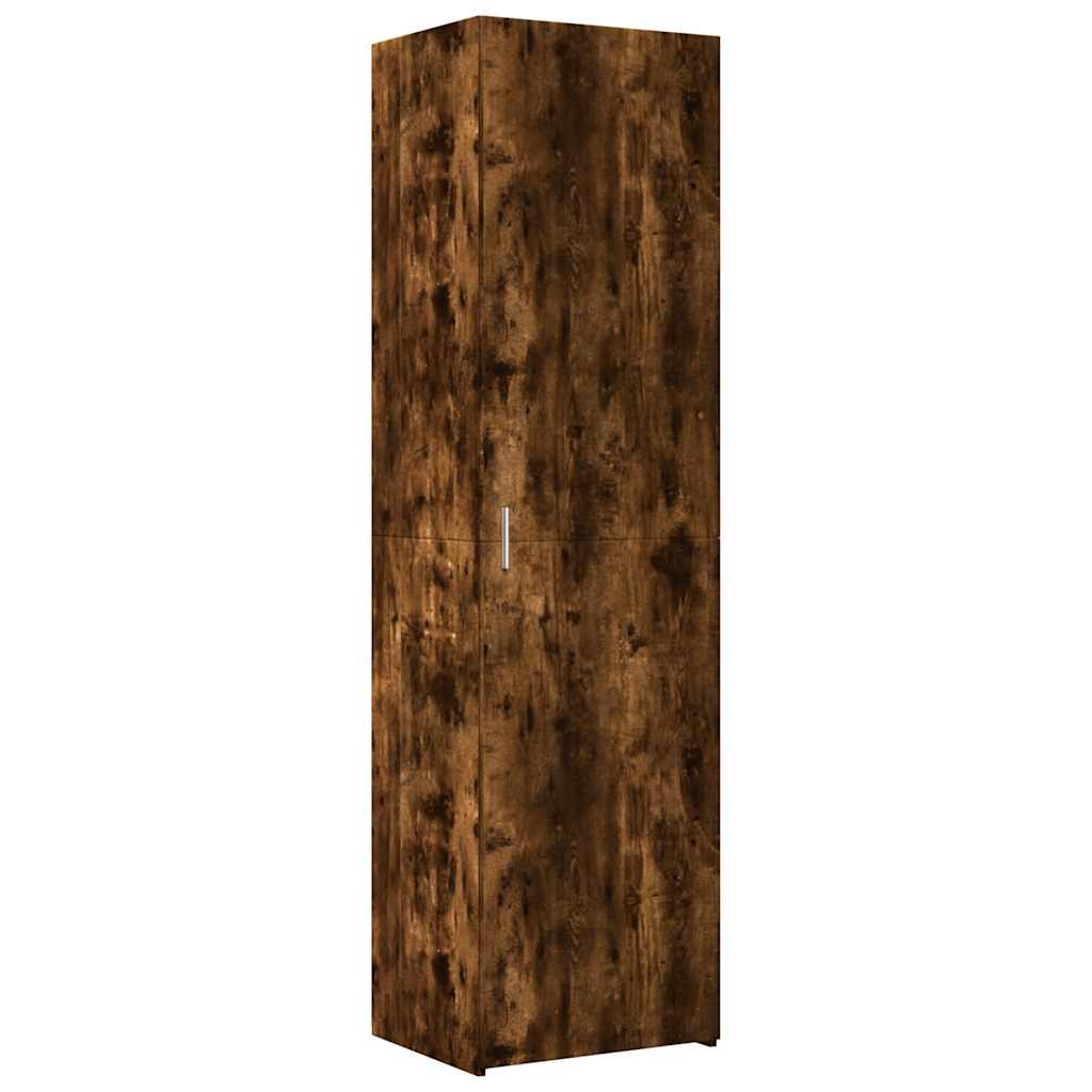 Slim Storage Cabinet Smoked Oak 50x42,5x225 cm Engineered Wood