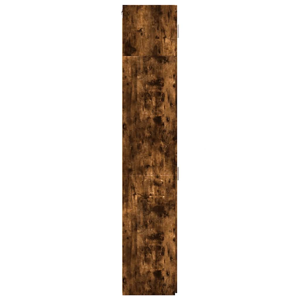 Slim Storage Cabinet Smoked Oak 50x42,5x225 cm Engineered Wood