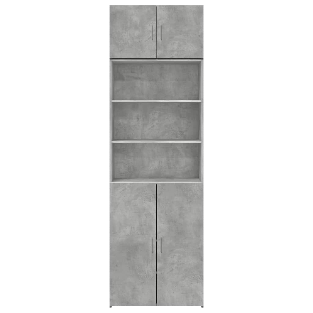 vidaXL Storage Cabinet Concrete Grey 70x42.5x225 cm Engineered Wood