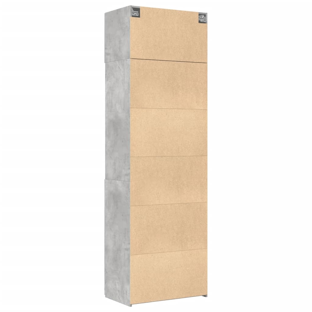 vidaXL Storage Cabinet Concrete Grey 70x42.5x225 cm Engineered Wood