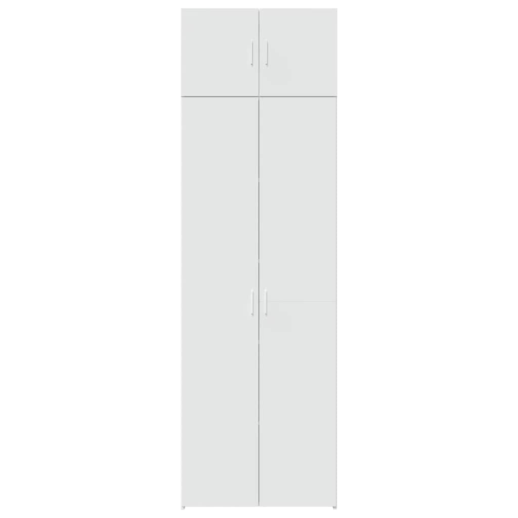 Storage Cabinet White 70x42.5x225 cm Engineered Wood