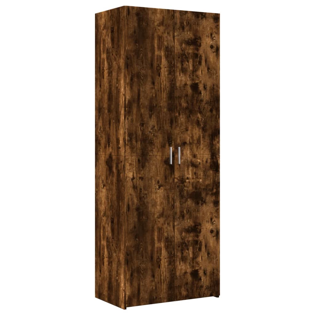 vidaXL Storage Cabinet Smoked Oak 70x42.5x225 cm Engineered Wood