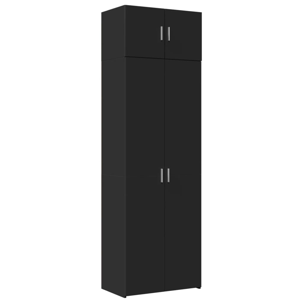 vidaXL Storage Cabinet Black 70x42.5x225 cm Engineered Wood