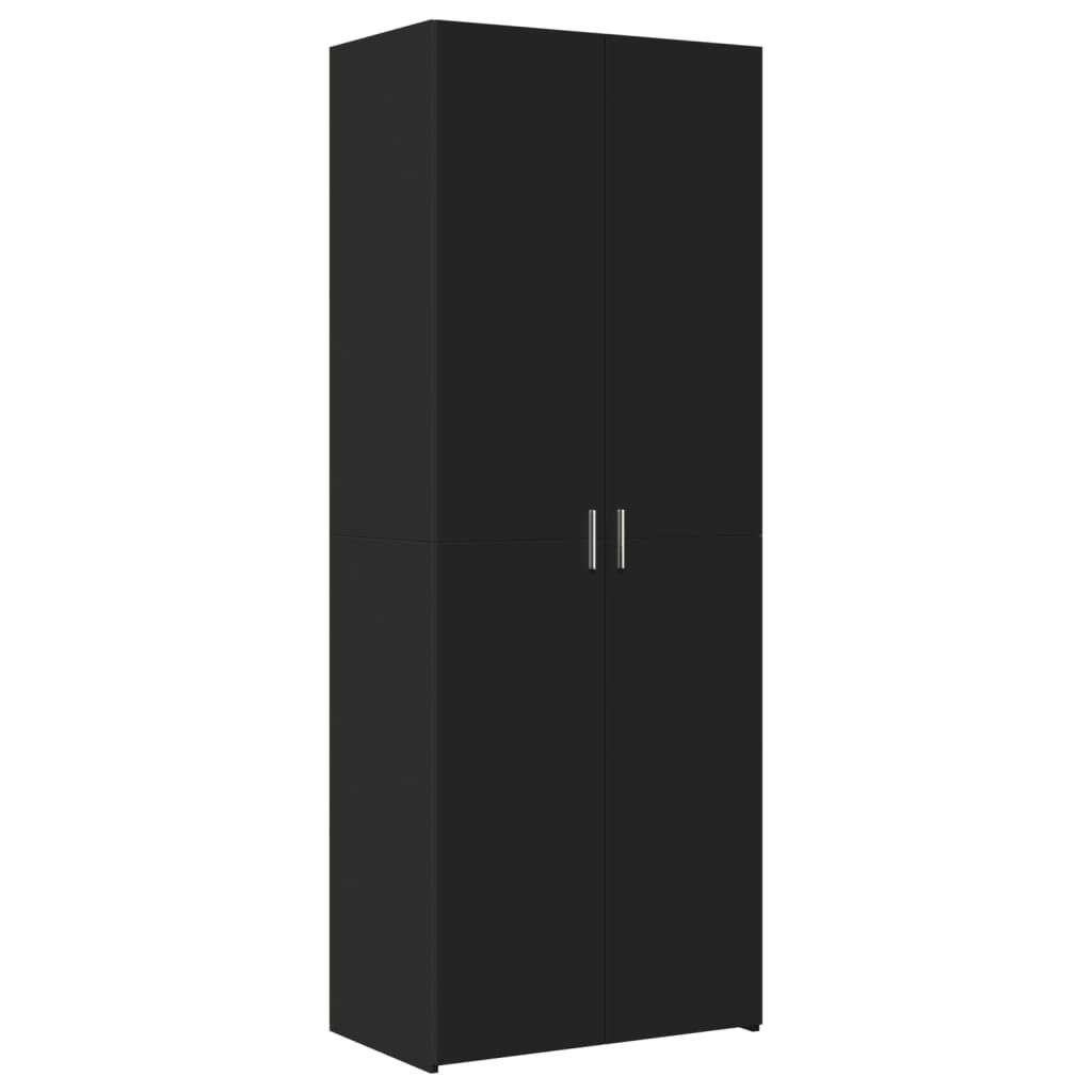 vidaXL Storage Cabinet Black 70x42.5x225 cm Engineered Wood