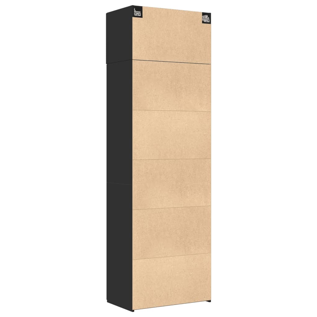 vidaXL Storage Cabinet Black 70x42.5x225 cm Engineered Wood