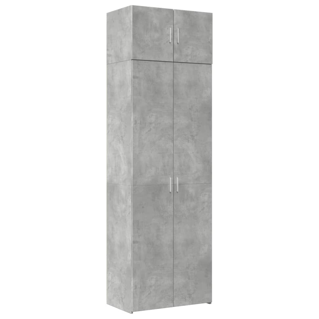 vidaXL Storage Cabinet Concrete Grey 70x42.5x225 cm Engineered Wood