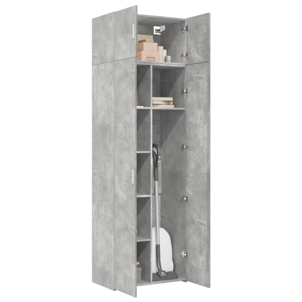 vidaXL Storage Cabinet Concrete Grey 70x42.5x225 cm Engineered Wood