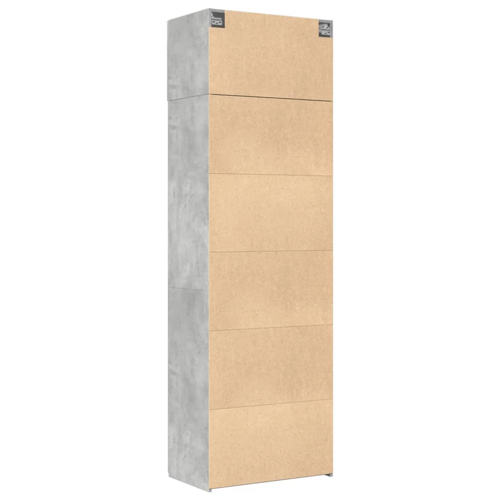 vidaXL Storage Cabinet Concrete Grey 70x42.5x225 cm Engineered Wood