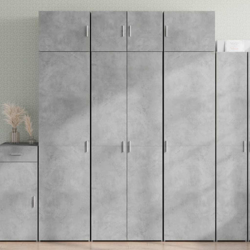 vidaXL Storage Cabinet Concrete Grey 70x42.5x225 cm Engineered Wood