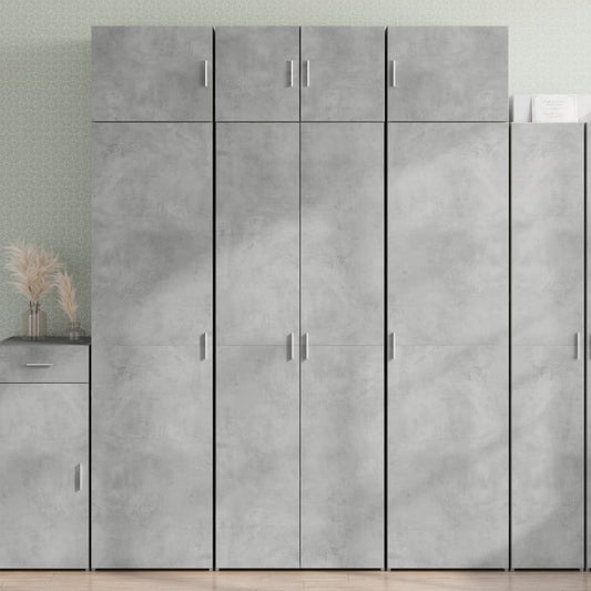 vidaXL Storage Cabinet Concrete Grey 70x42.5x225 cm Engineered Wood