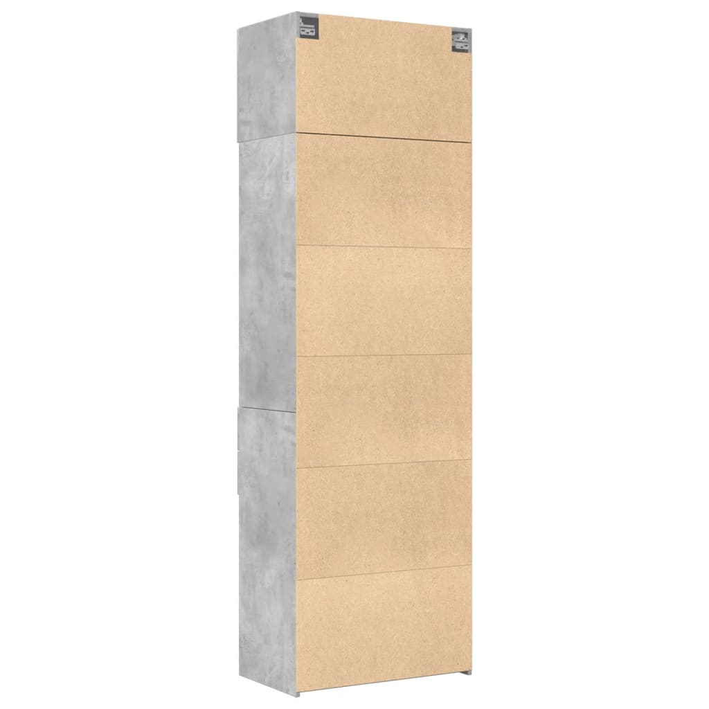 vidaXL Storage Cabinet Concrete Grey 70x42.5x225 cm Engineered Wood