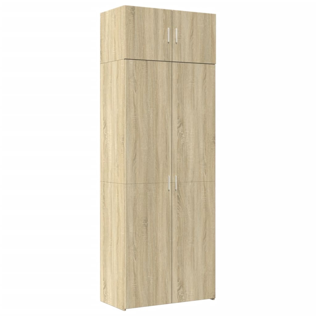 Storage Cabinet Sonoma Oak 80x42.5x225 cm Engineered Wood