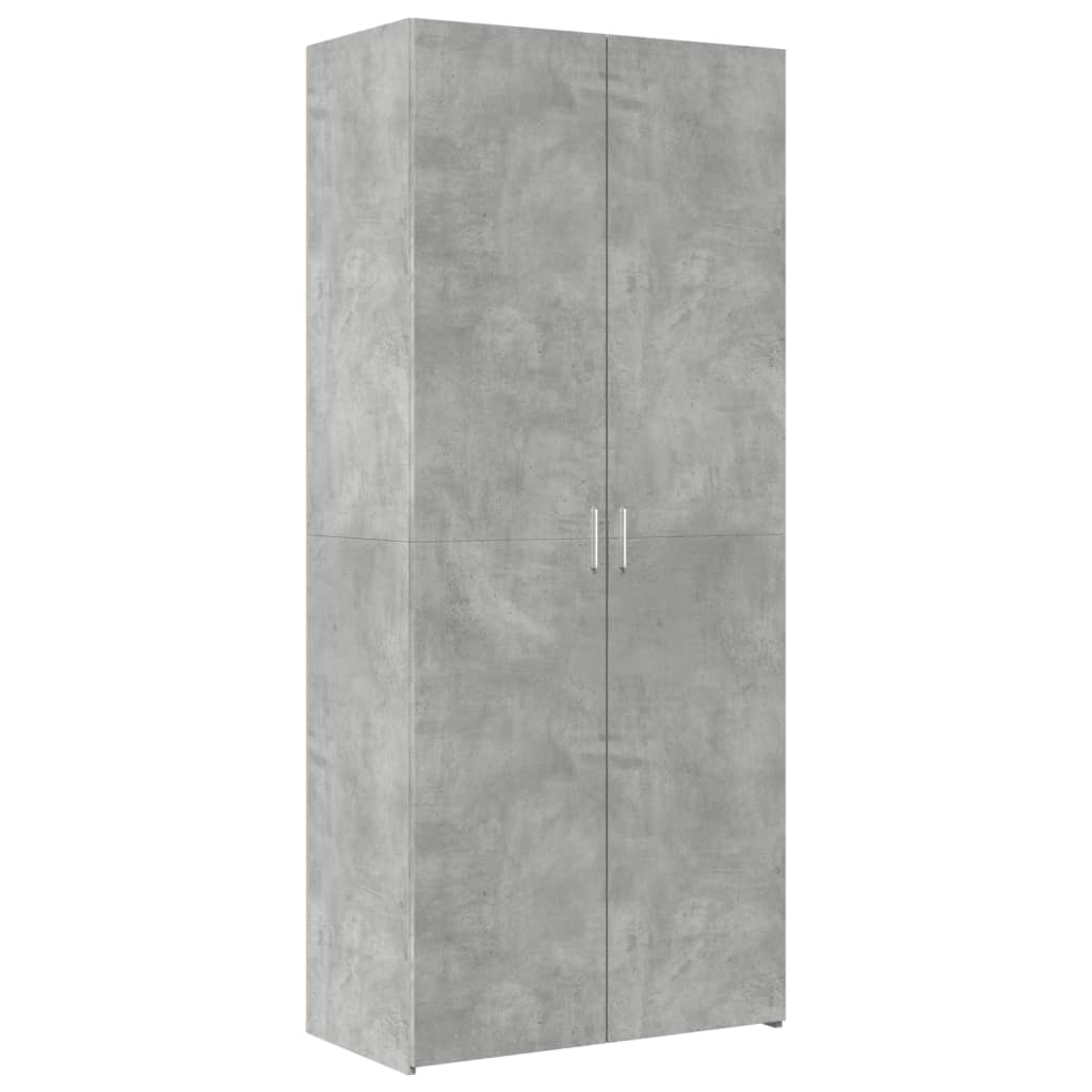 Storage Cabinet Concrete Grey 80x42.5x225 cm Engineered Wood