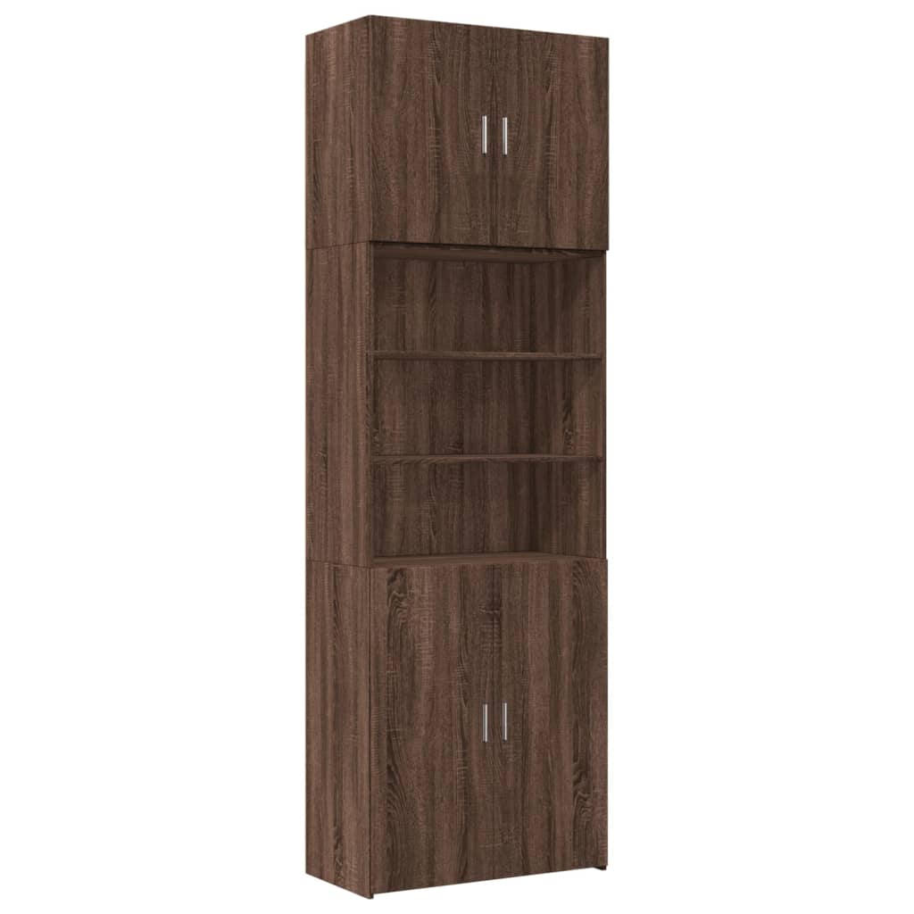 vidaXL Highboard Brown Oak 80x42.5x249 cm Engineered Wood