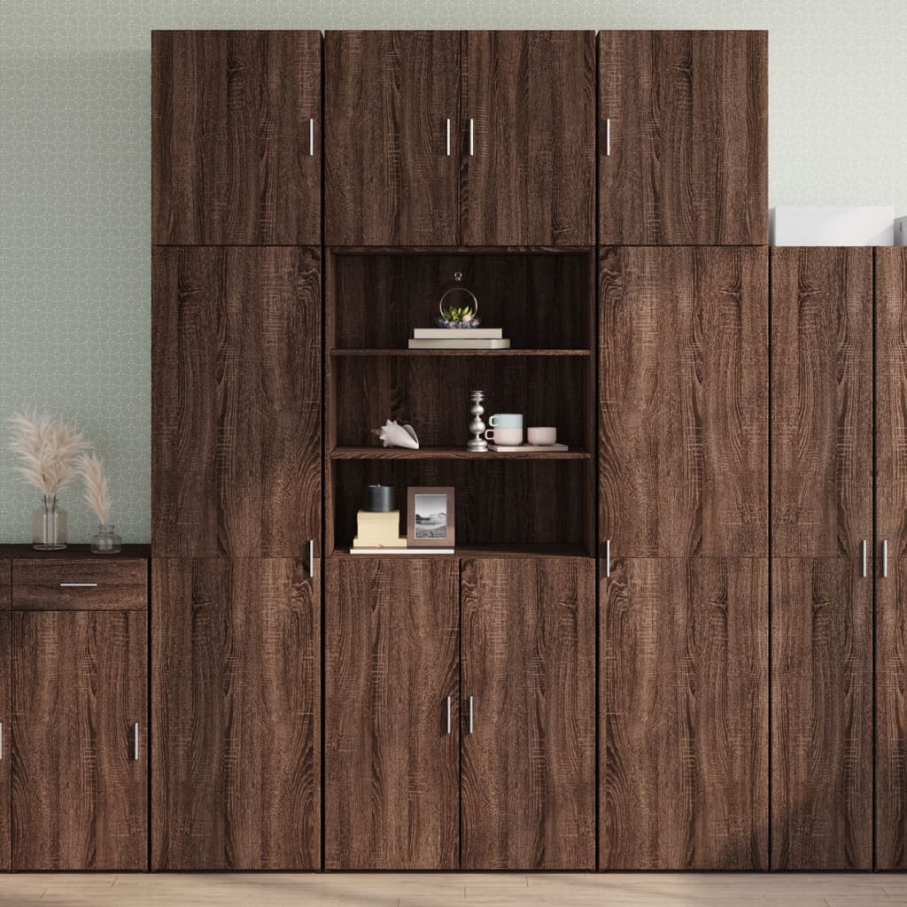 vidaXL Highboard Brown Oak 80x42.5x249 cm Engineered Wood