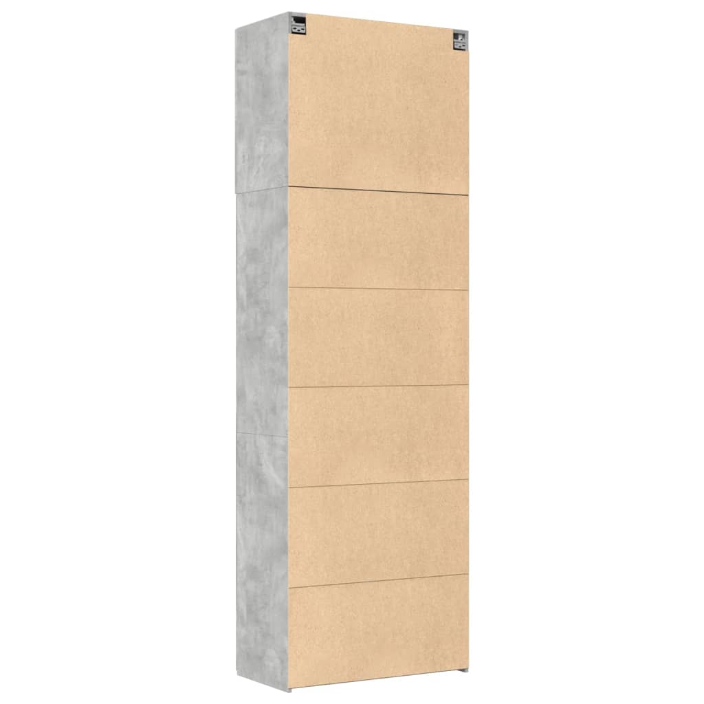 Highboard Concrete Grey 80x42.5x249 cm Engineered Wood