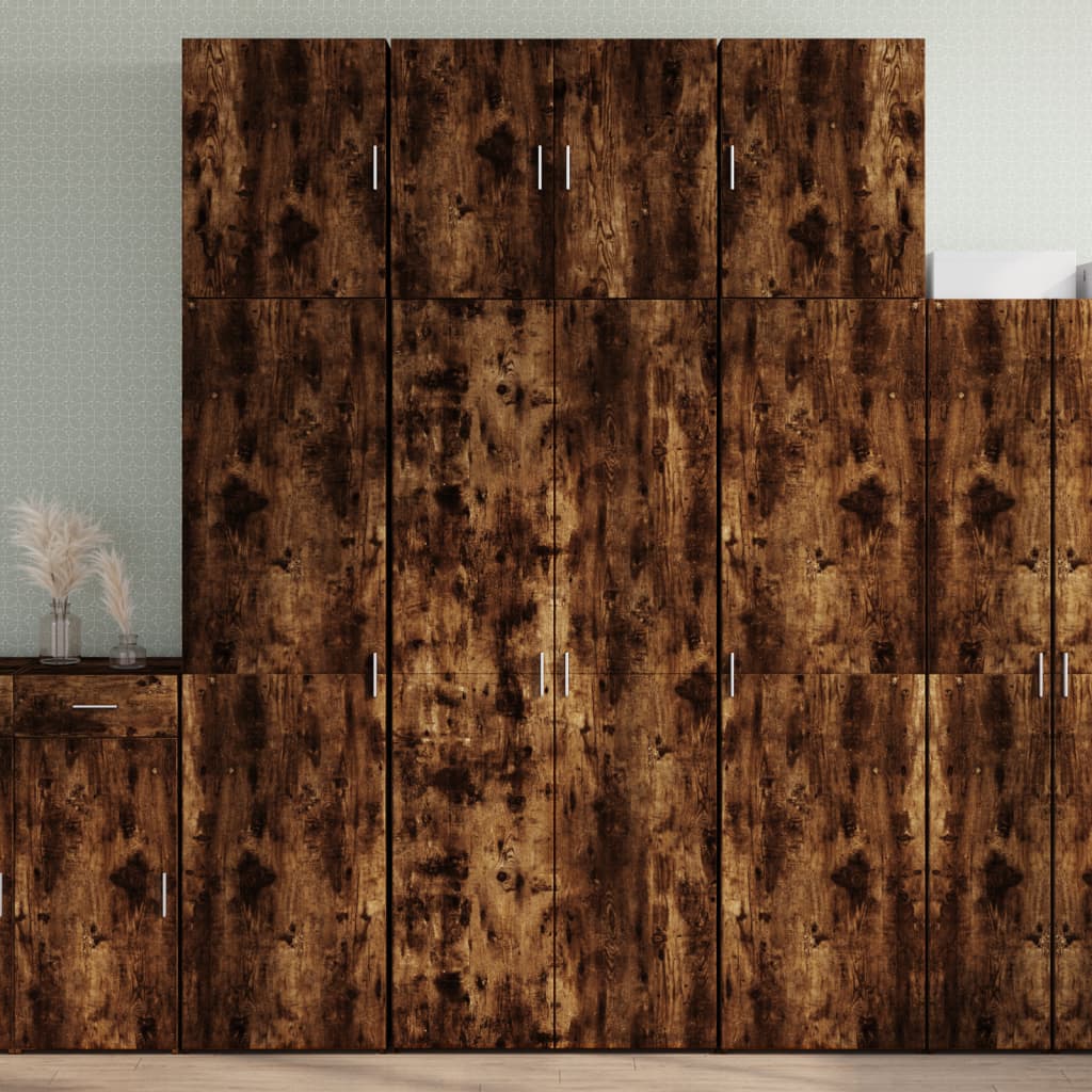 Highboard Smoked Oak 80x42.5x249 cm Engineered Wood