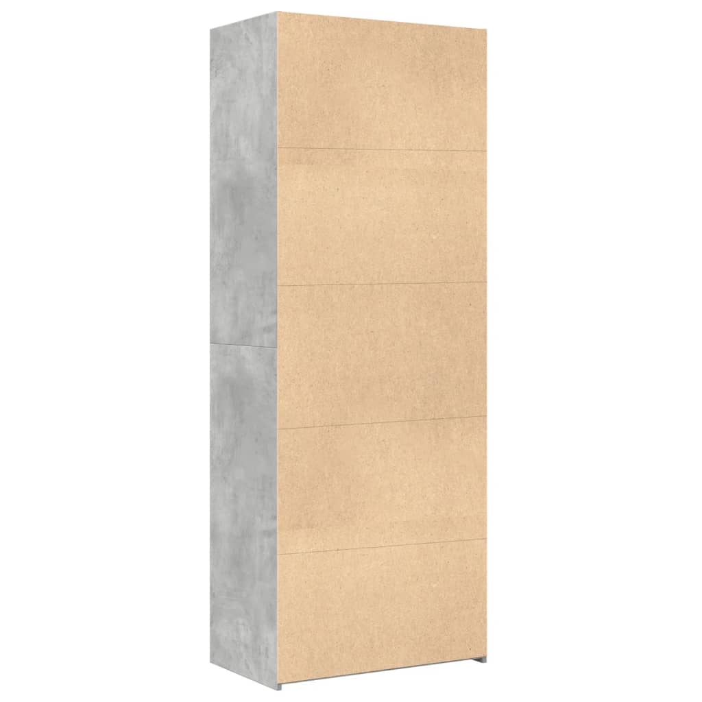 Highboard Concrete Grey 70x42,5x185 cm Engineered Wood