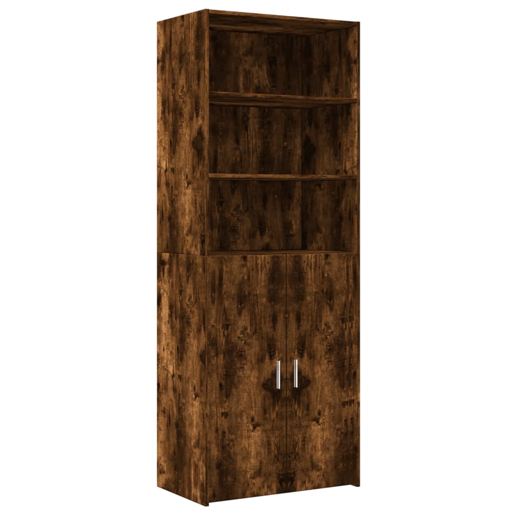 Highboard Smoked Oak 70x42.5x185 cm Engineered Wood